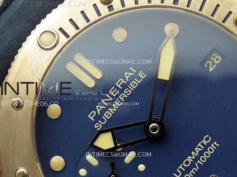 PAM1074 W Bronzo VSF 1:1 Best Edition Blue Dial on Blue Calfskin Strap P.900 Clone
